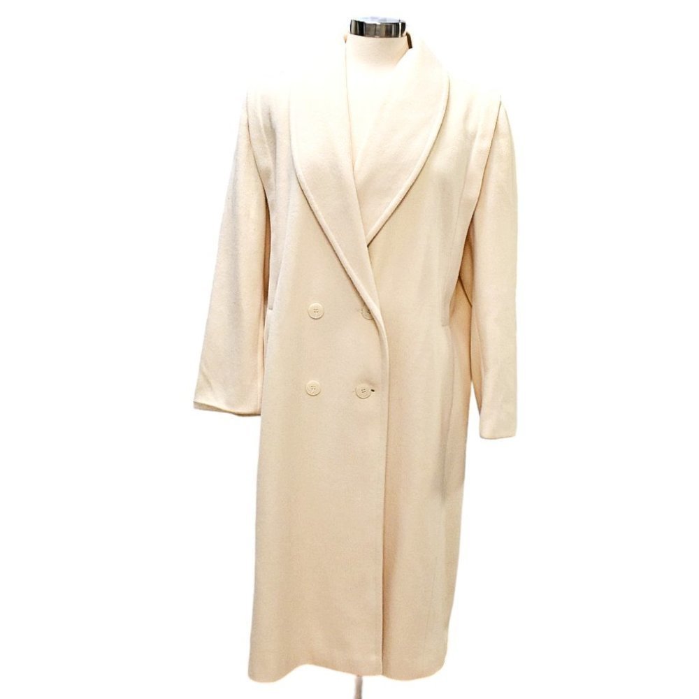 Vintage Forecaster of Boston Cream Wool-blend Long Pea Coat
